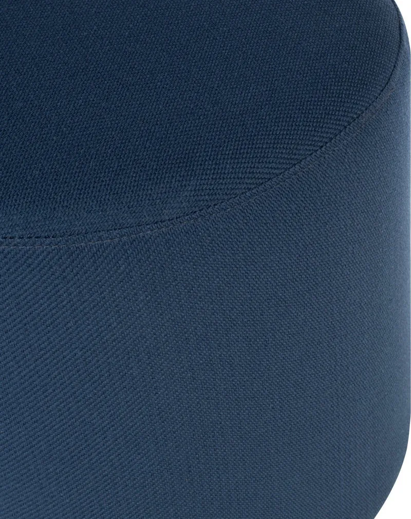 Pouf en laine bleu 25 cm Folk - noo.ma