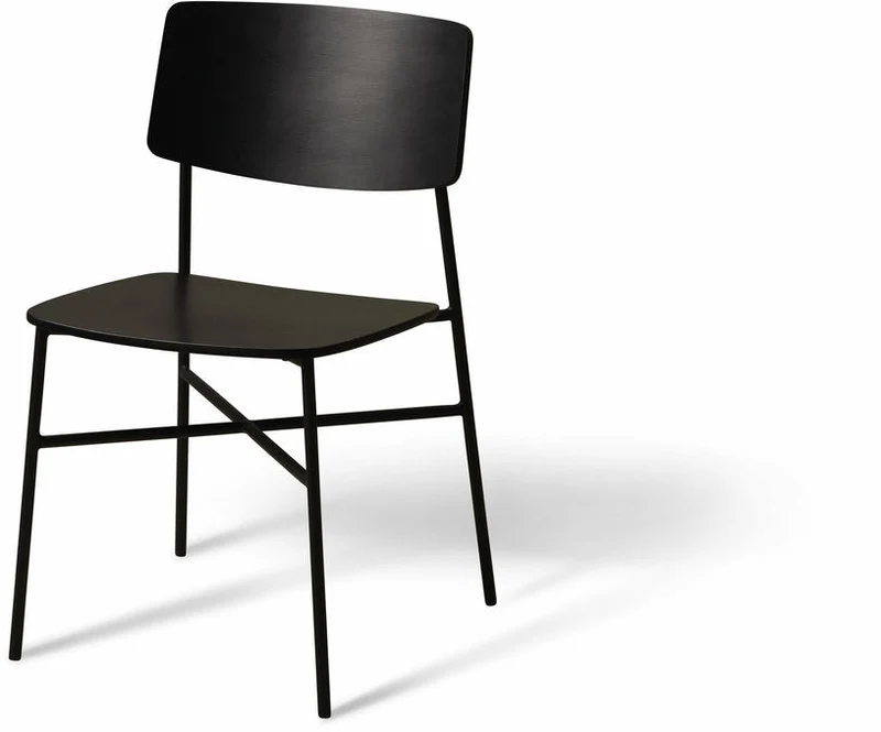 Chaise en chêne et métal noire Paragon - HANDVÄRK