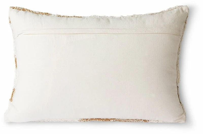 Coussin blanc à motifs beiges 35 x 55 cm - HKliving