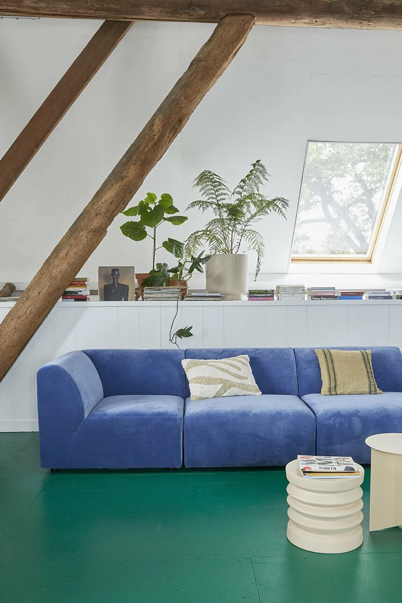 Coussin blanc à motifs beiges 35 x 55 cm - HKliving
