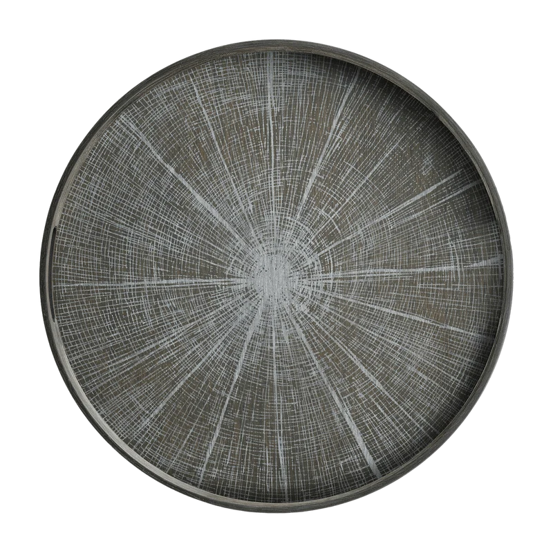 Plateau rond en bois et sérigraphié 48 cm Slice - Ethnicraft Accessories