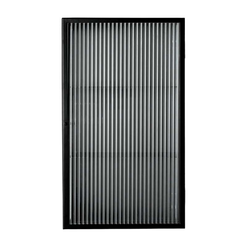 Armoire murale en verre strié et acier noir 35 x 60 x 15 cm Haze - Ferm Living