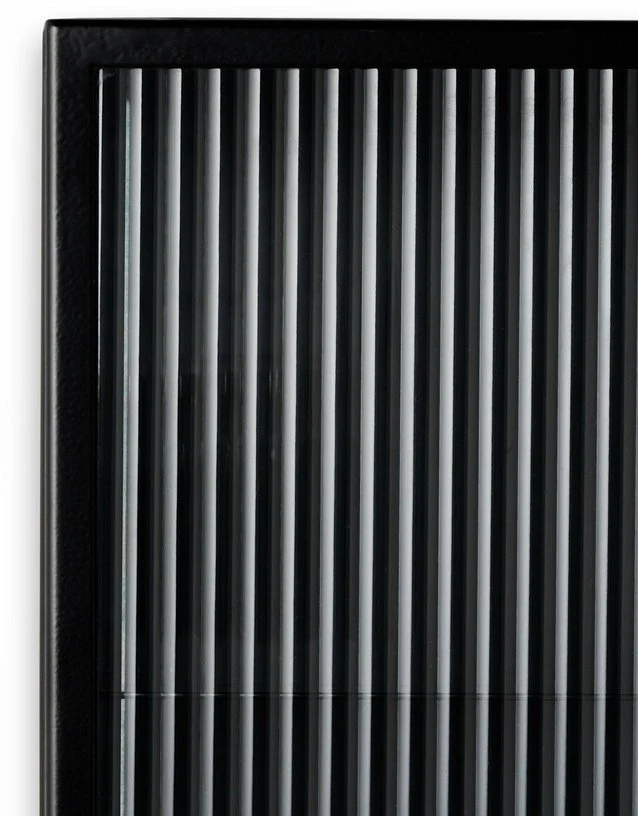 Armoire murale en verre strié et acier noir 35 x 60 x 15 cm Haze - Ferm Living