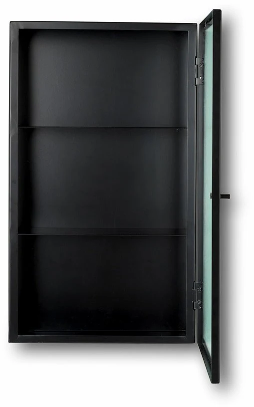 Armoire murale en verre strié et acier noir 35 x 60 x 15 cm Haze - Ferm Living