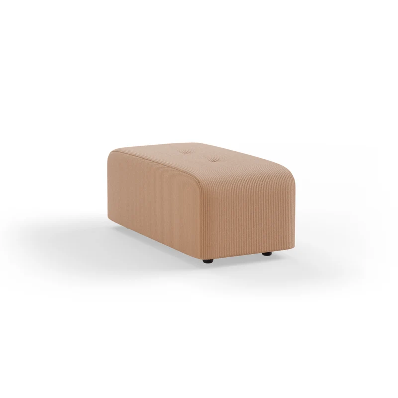 Repose-pieds en velours côtelé marron S Vint - Hkliving