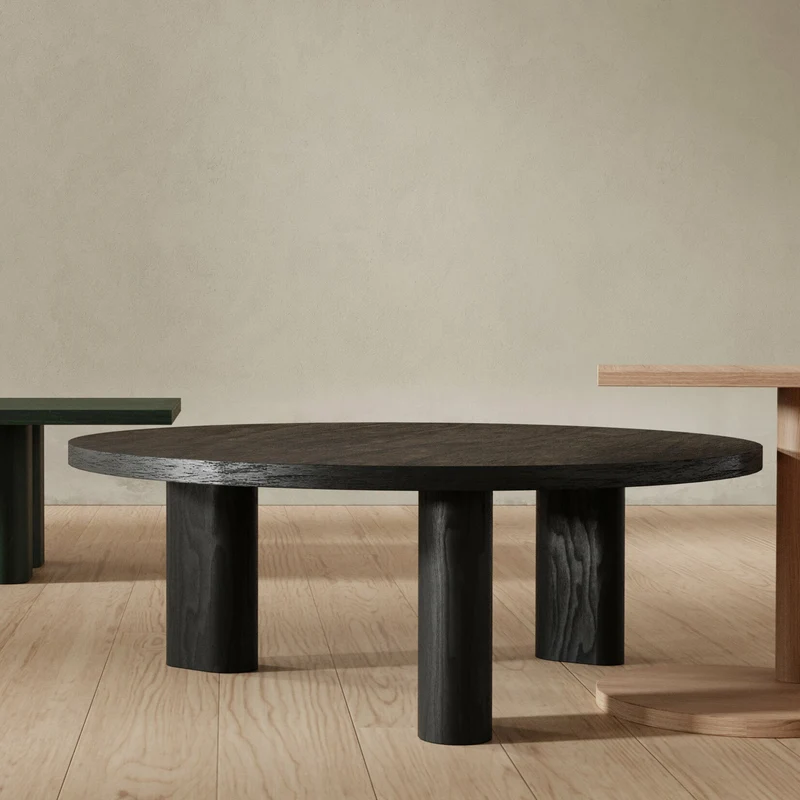 Table basse ronde en chêne noir Galta Forte Round - Kann Design