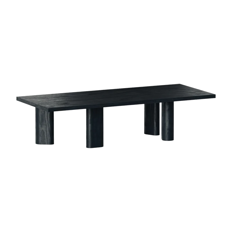 Table basse rectangle en bois de chêne noire Galta Forte Rectangle - Kann Design