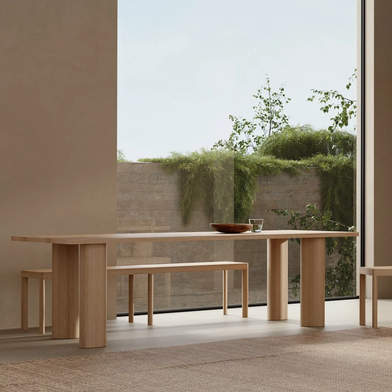 Table à manger en bois de chêne naturel Galta Forte 240 - Kann Design