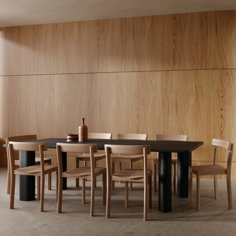 Table à manger en bois de chêne noire Galta Forte 240 - Kann Design