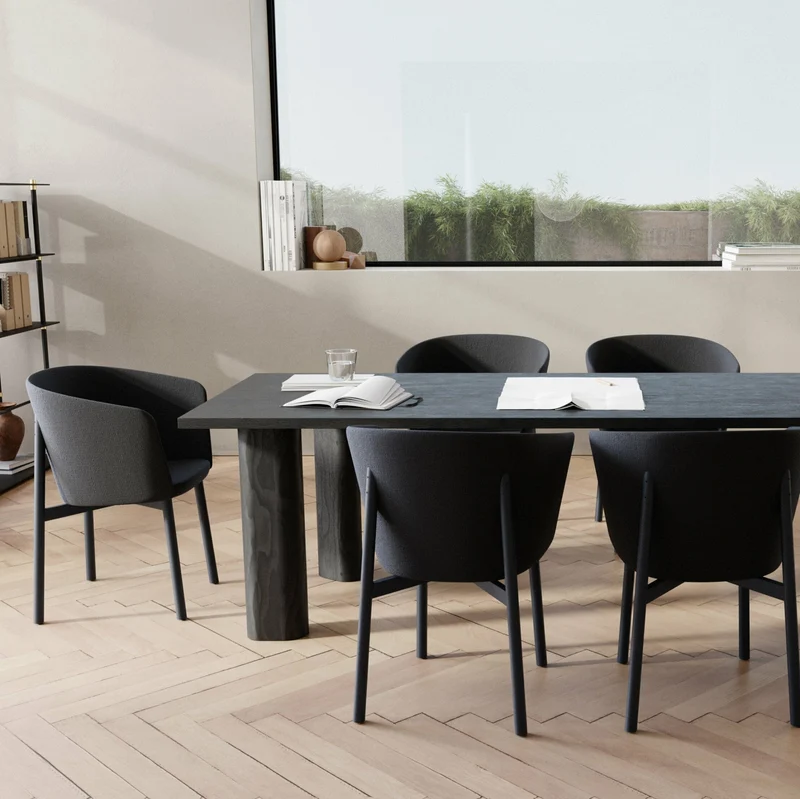 Table à manger en bois de chêne noire Galta Forte 240 - Kann Design