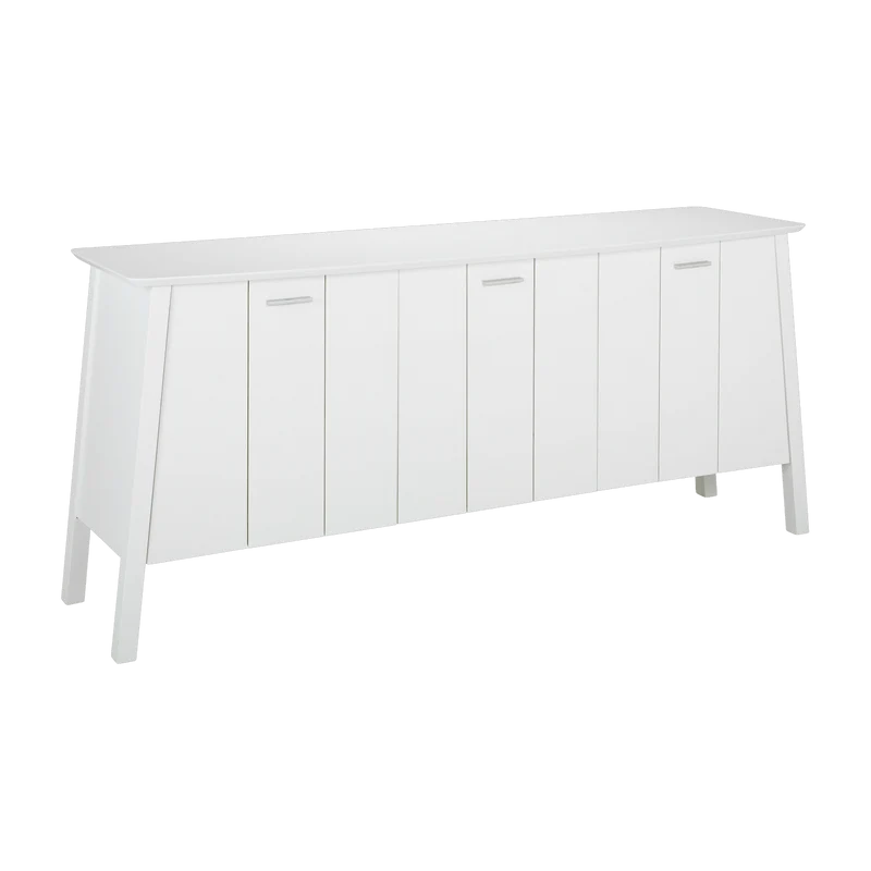 Buffet en bouleau et MDF blanc Verona - Hans K