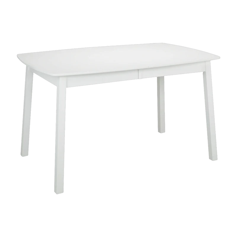 Table ellipse rectangulaire en bouleau et MDF blanc 137 x 90 cm Verona - Hans K