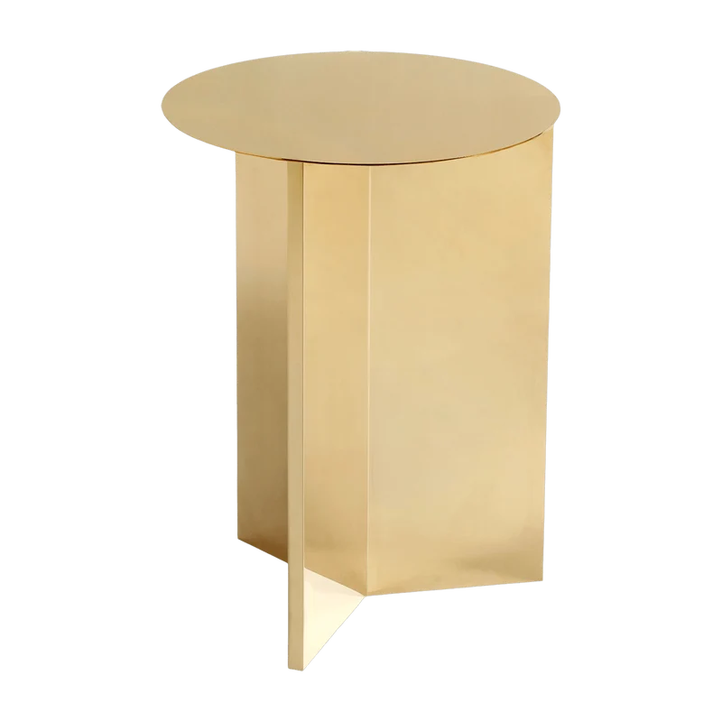 Table d'appoint en acier finition laiton Slit - HAY