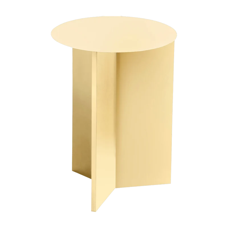 Table d'appoint en acier jaune Slit - HAY