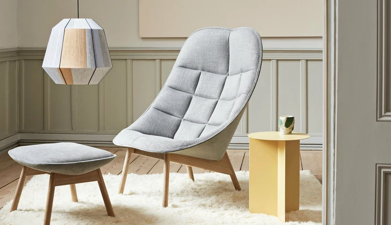 Table d'appoint en acier jaune Slit - HAY