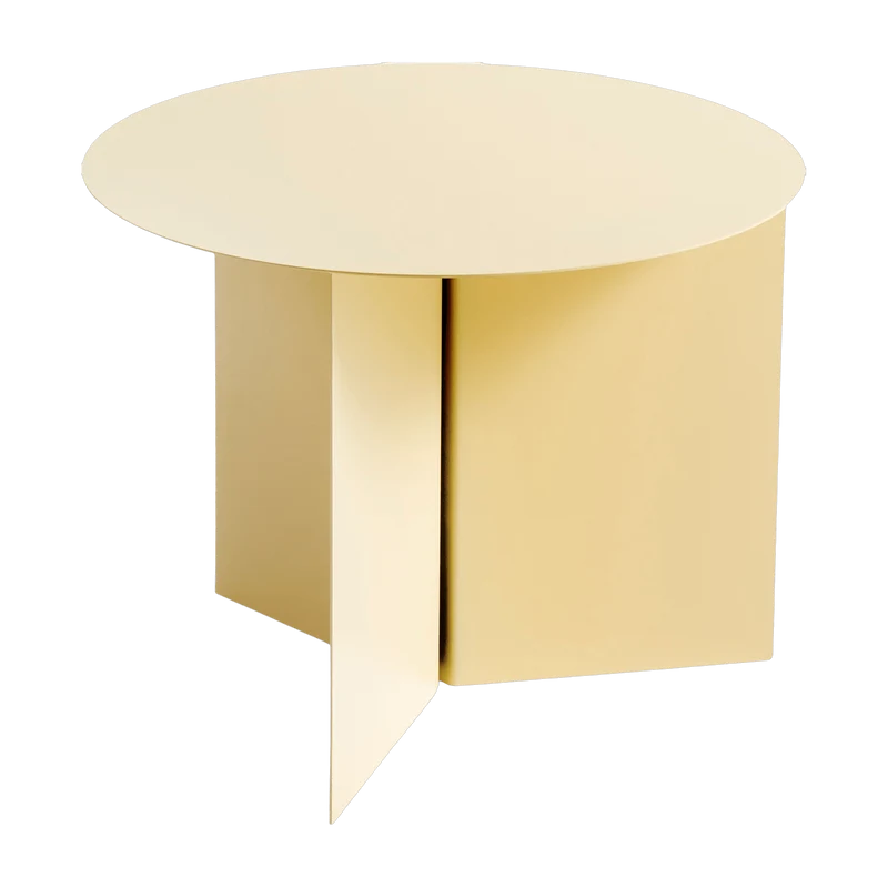 Table basse ronde en acier jaune Slit - HAY