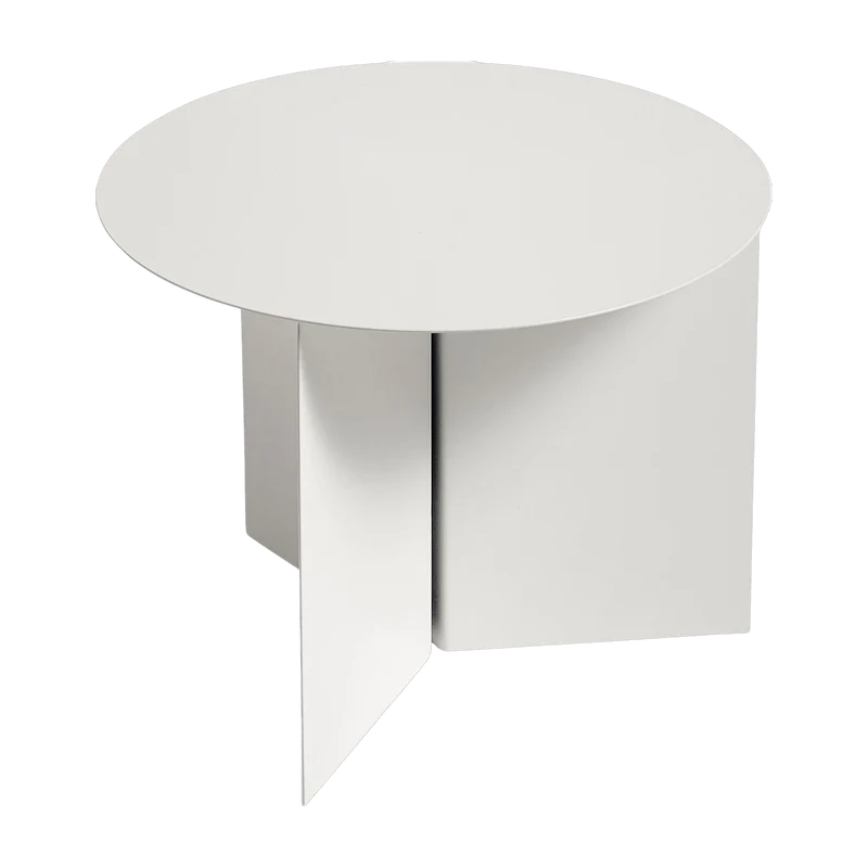 Table basse ronde en acier blanche Slit - HAY