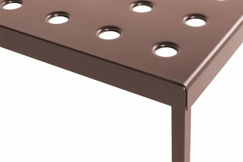 Table de jardin rectangulaire en acier rouge 190 x 87 cm Balcony - HAY