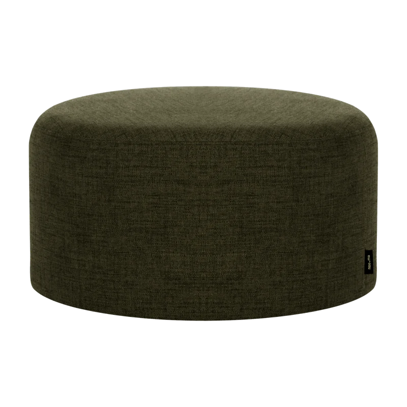 Pouf en laine olive 25 cm Folk - noo.ma