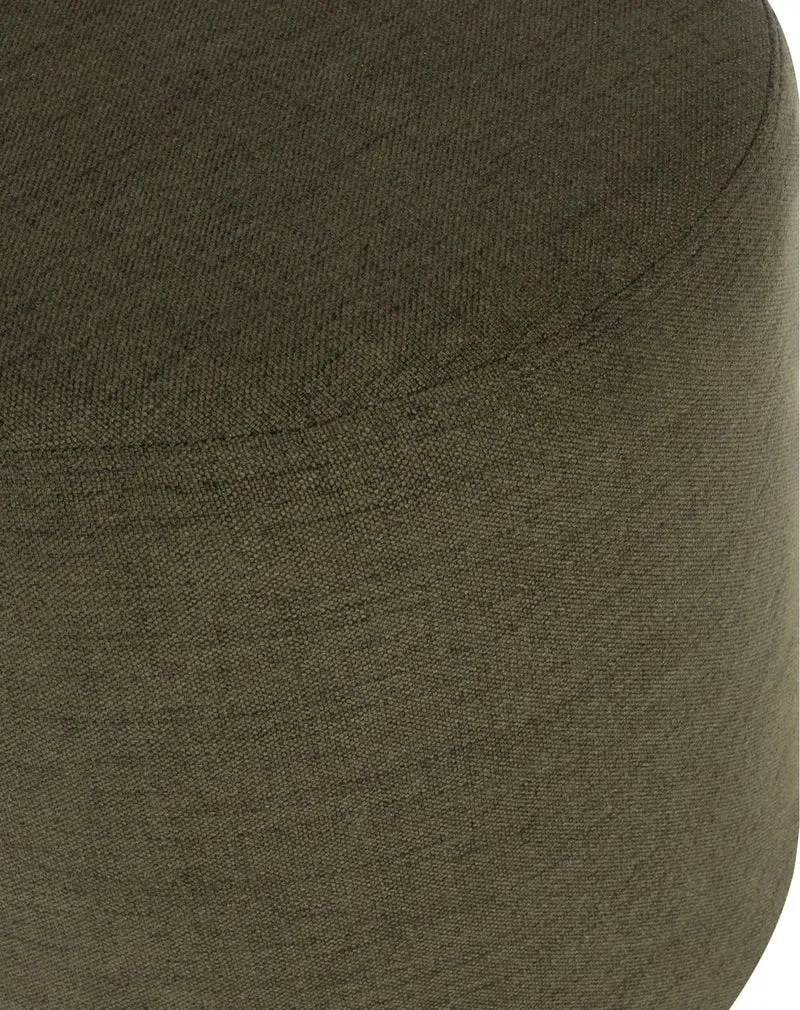 Pouf en laine olive 25 cm Folk - noo.ma