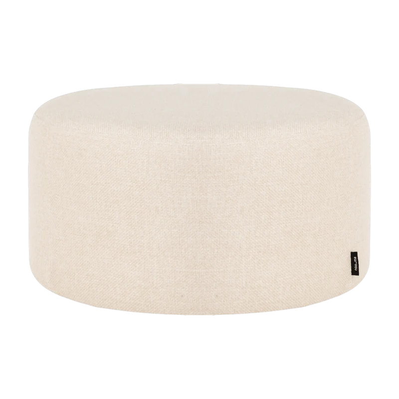 Pouf en laine beige 25 cm Folk - noo.ma