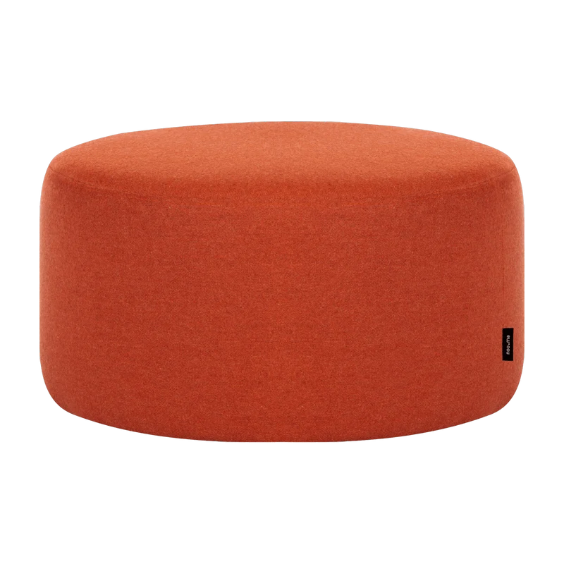 Pouf en laine terracotta 25 cm Folk - noo.ma