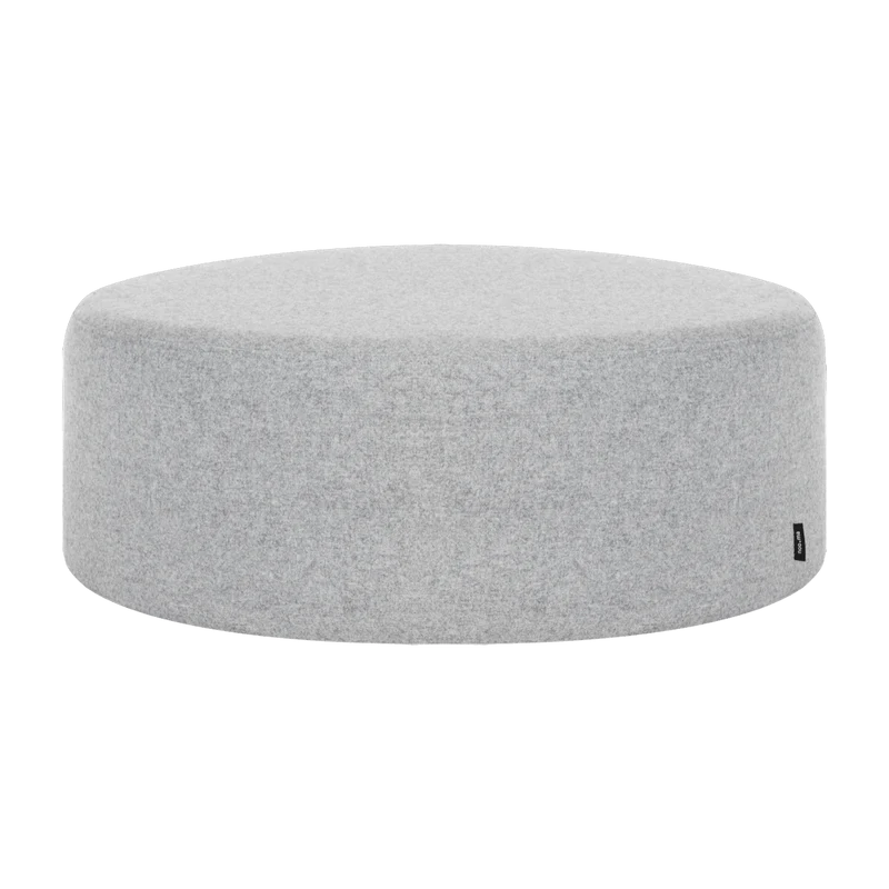 Large pouf en laine gris 25 cm Folk - noo.ma