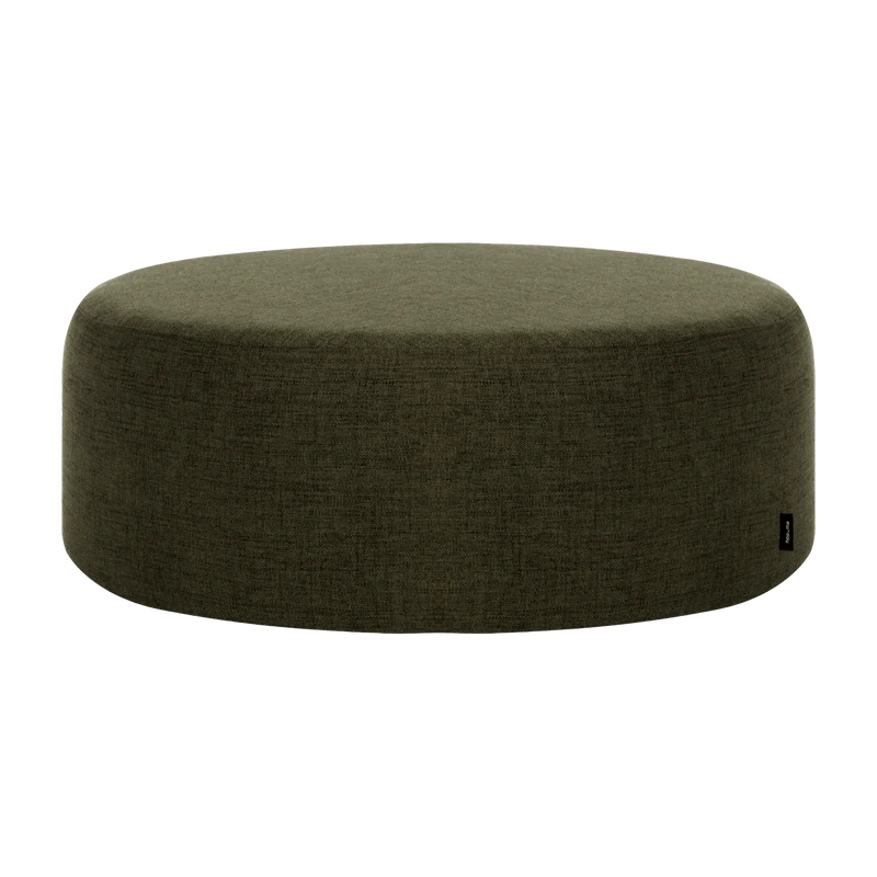 Large pouf en laine olive 25 cm Folk - noo.ma
