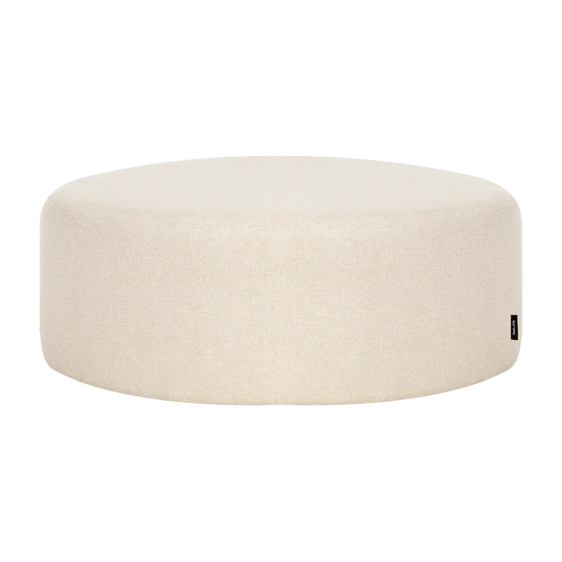 Large pouf en laine beige 25 cm Folk - noo.ma