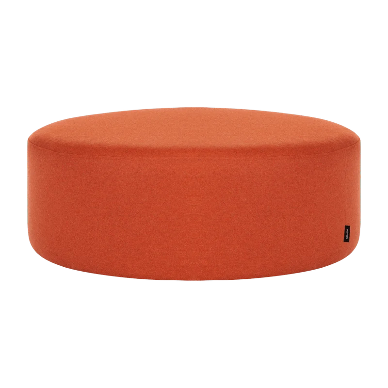 Large pouf en laine terracotta 25 cm Folk - noo.ma