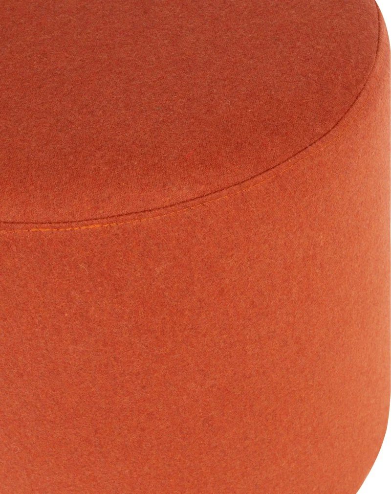 Large pouf en laine terracotta 25 cm Folk - noo.ma