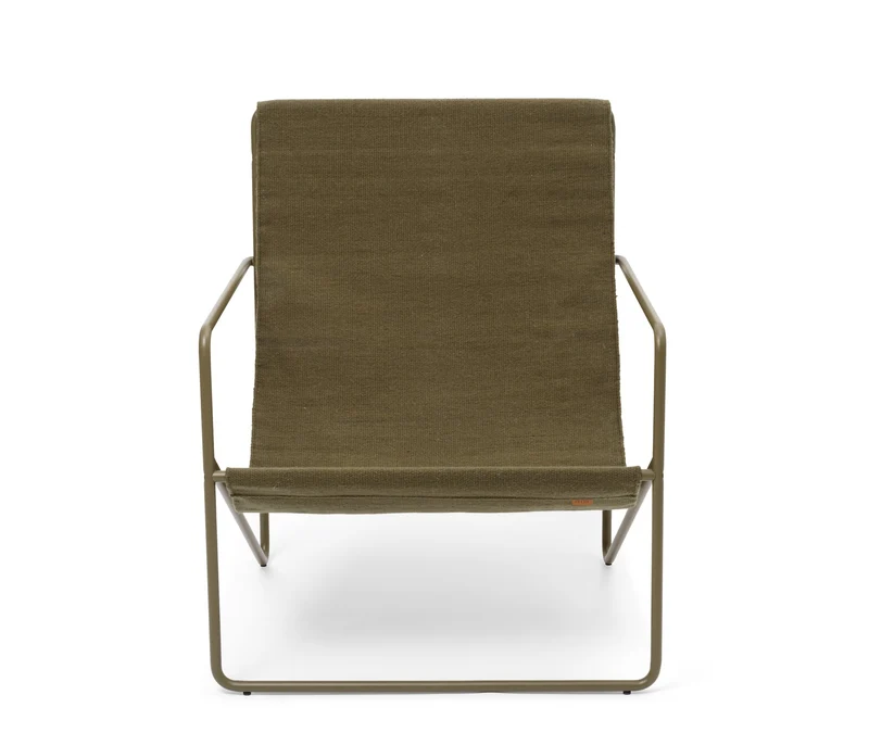 Fauteuil de jardin en tissu vert olive Desert - Ferm Living