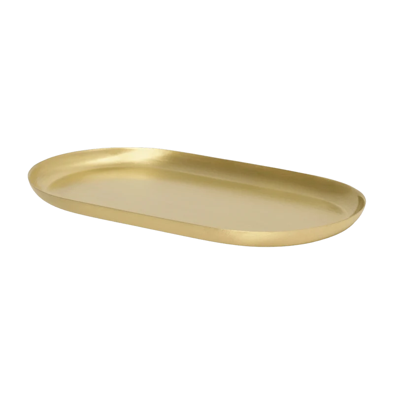 Plateau ovale en laiton 17,8 x 1 x 8,7 cm Basho - Ferm Living