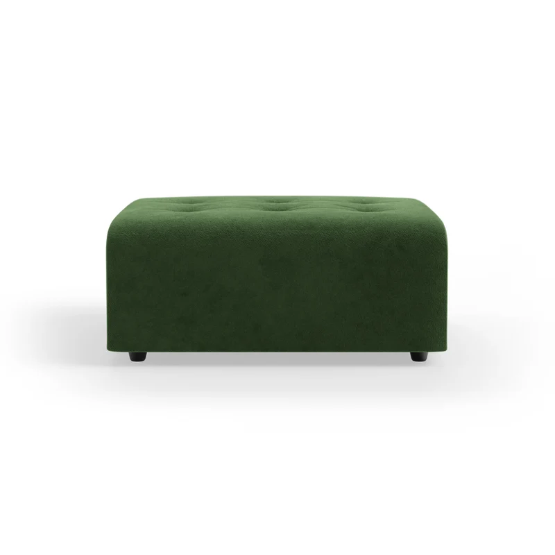 Repose-pieds en velours vert Vint - Hkliving