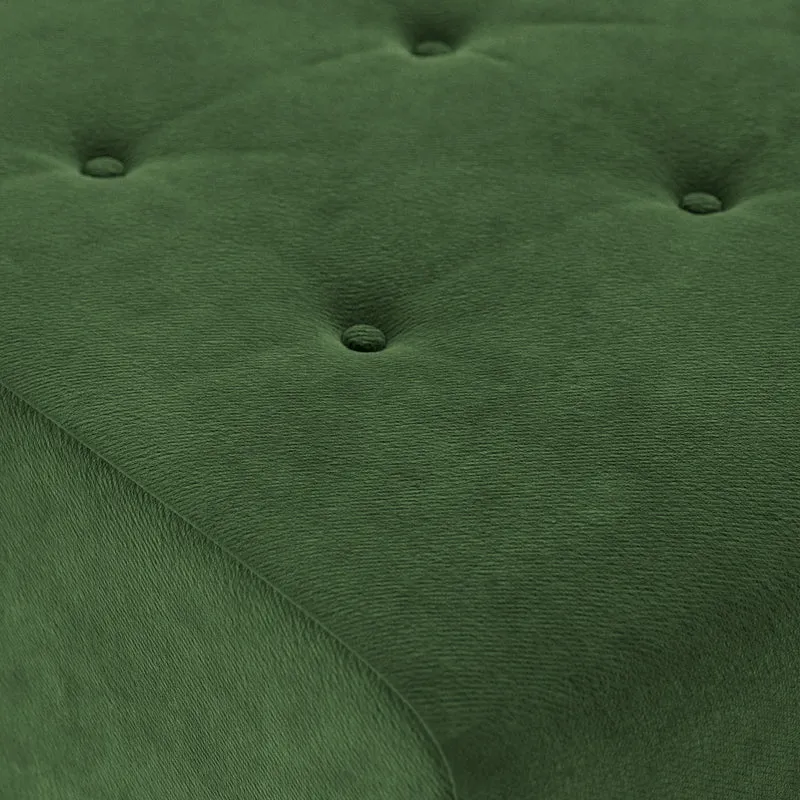 Repose-pieds en velours vert Vint - Hkliving