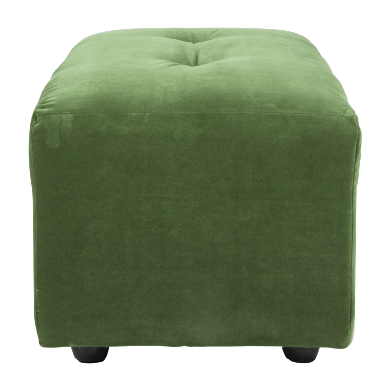 Repose-pieds en velours vert S Vint - Hkliving