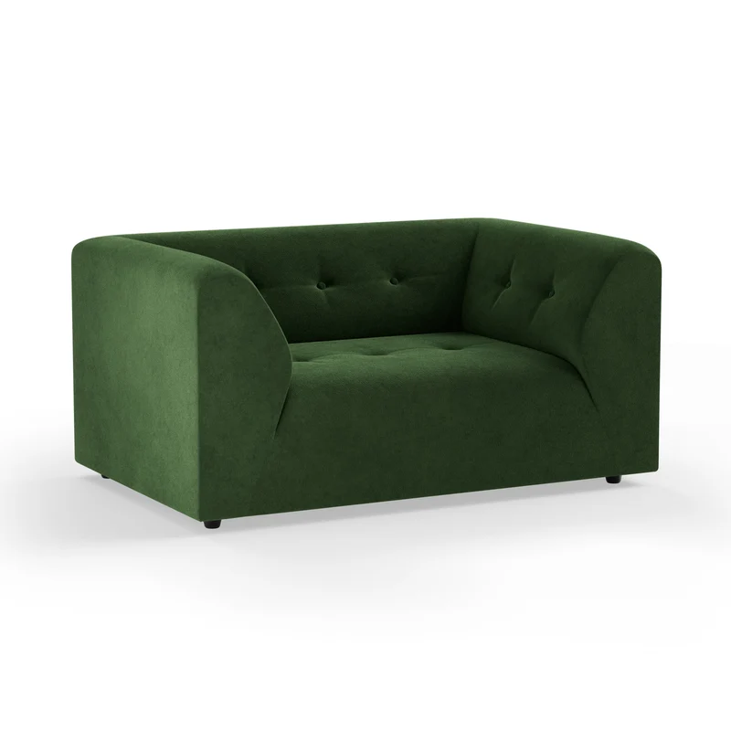Fauteuil en velours vert Vint - Hkliving