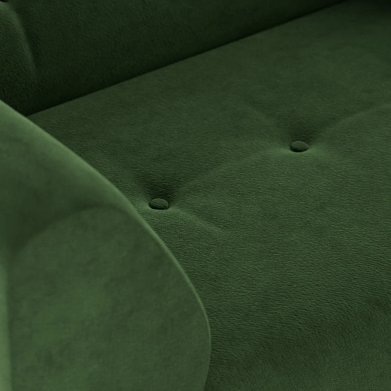 Fauteuil en velours vert Vint - Hkliving