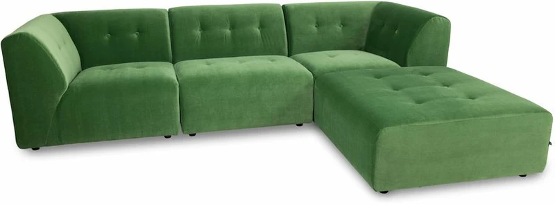 Fauteuil en velours vert Vint - Hkliving