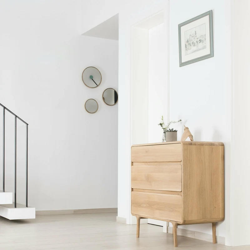 Commode en chêne blanchi huilé Fawn - Gazzda