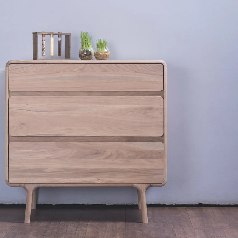 Commode en chêne blanchi huilé Fawn - Gazzda