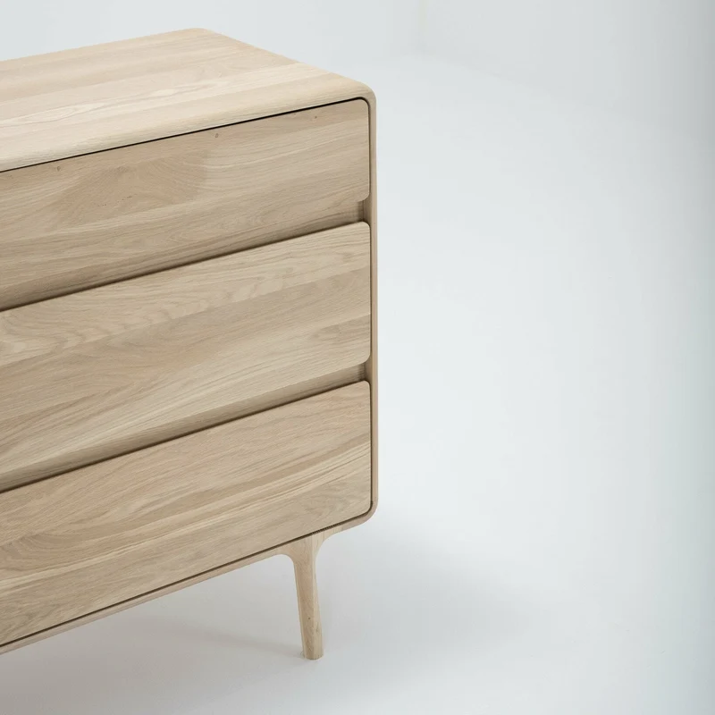 Commode en chêne blanchi huilé Fawn - Gazzda