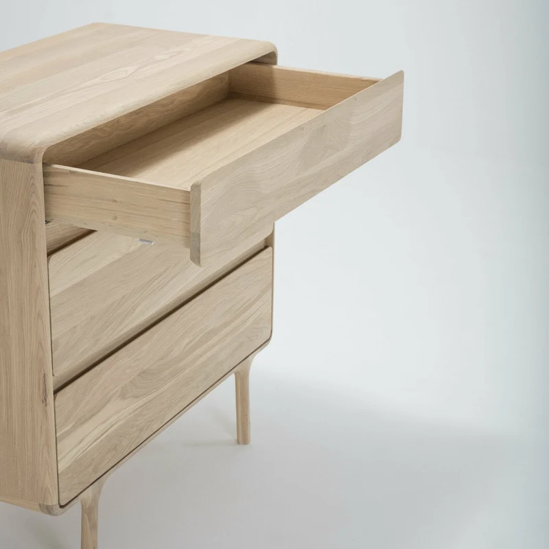 Commode en chêne blanchi huilé Fawn - Gazzda