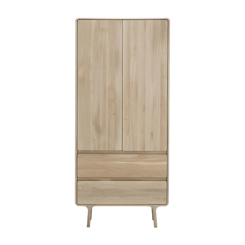 Armoire en chêne blanchi huilé Fawn - Gazzda