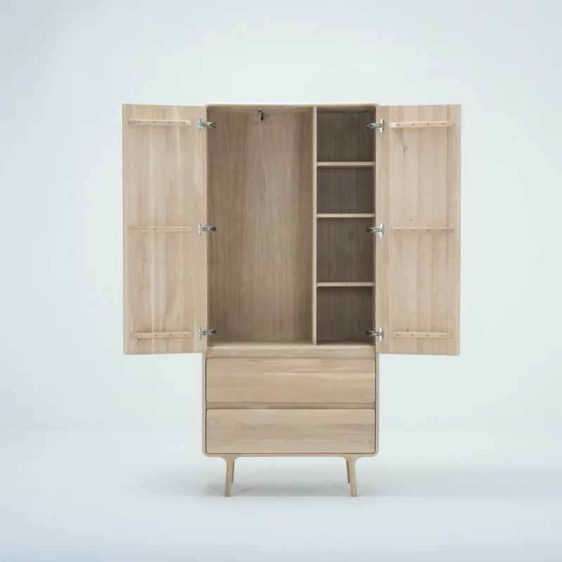 Armoire en chêne blanchi huilé Fawn - Gazzda