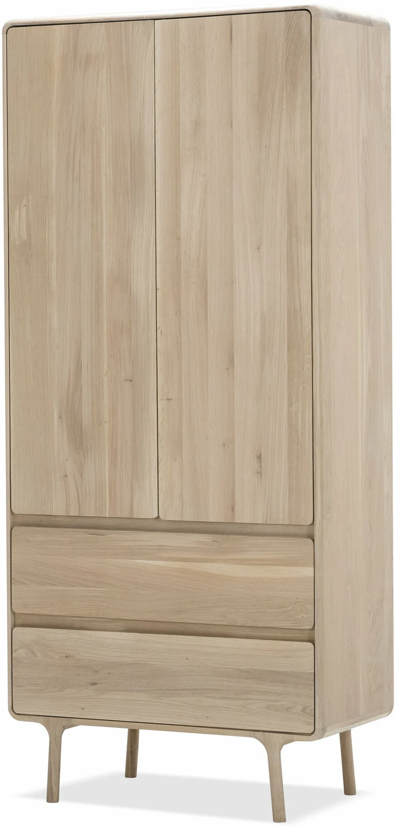 Armoire en chêne blanchi huilé Fawn - Gazzda