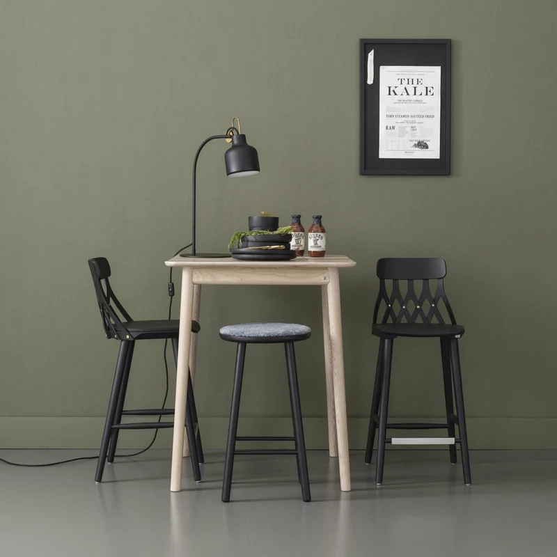 Chaise de bar en chêne huilé 63 cm Y5 - Hans K