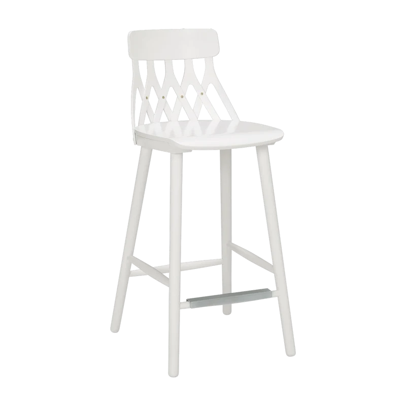Chaise de bar en bouleau blanc 63 cm Y5 - Hans K