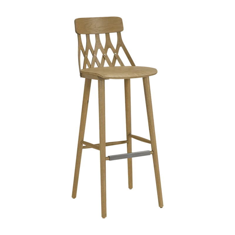 Chaise de bar en chêne huilé 78 cm Y5 - Hans K