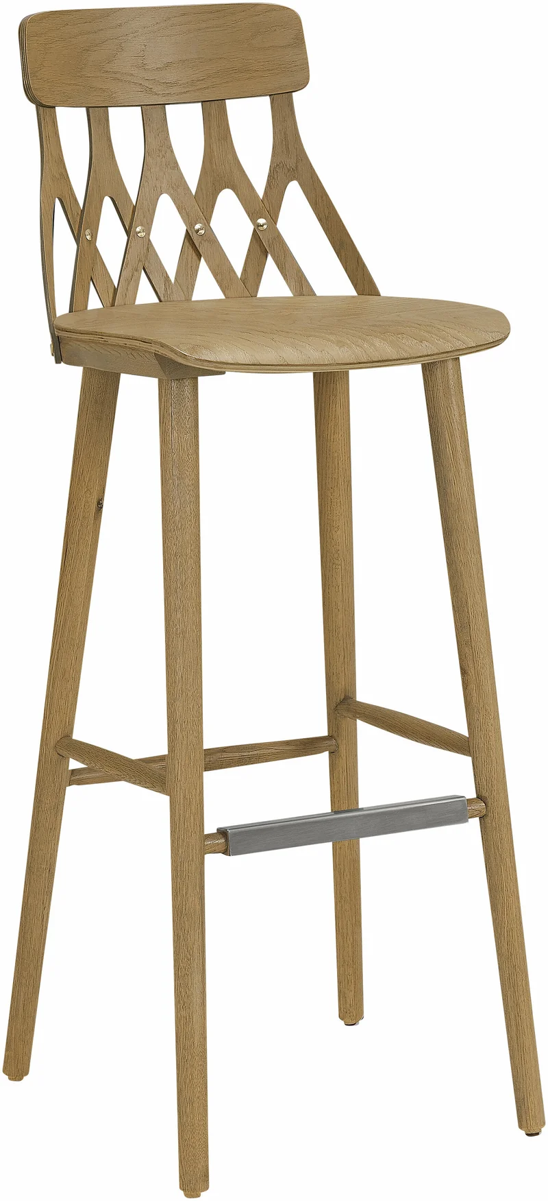 Chaise de bar en chêne huilé 78 cm Y5 - Hans K